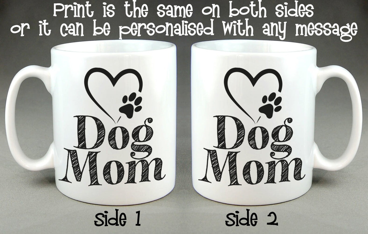 Dog MOM Personalised Mug Mother's Day Gift for Dog Loving Mum, Mom, Mummy