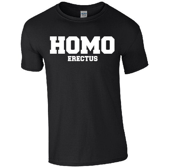 HOMO Erectus T-Shirt - Cool Funny LGBTQ+ Slogan Pride Tee