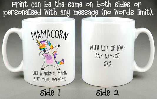 Mamacorn Mug - Awesome Mother's Day Gift, Cool, Funny, Unicorn Cup for Mama