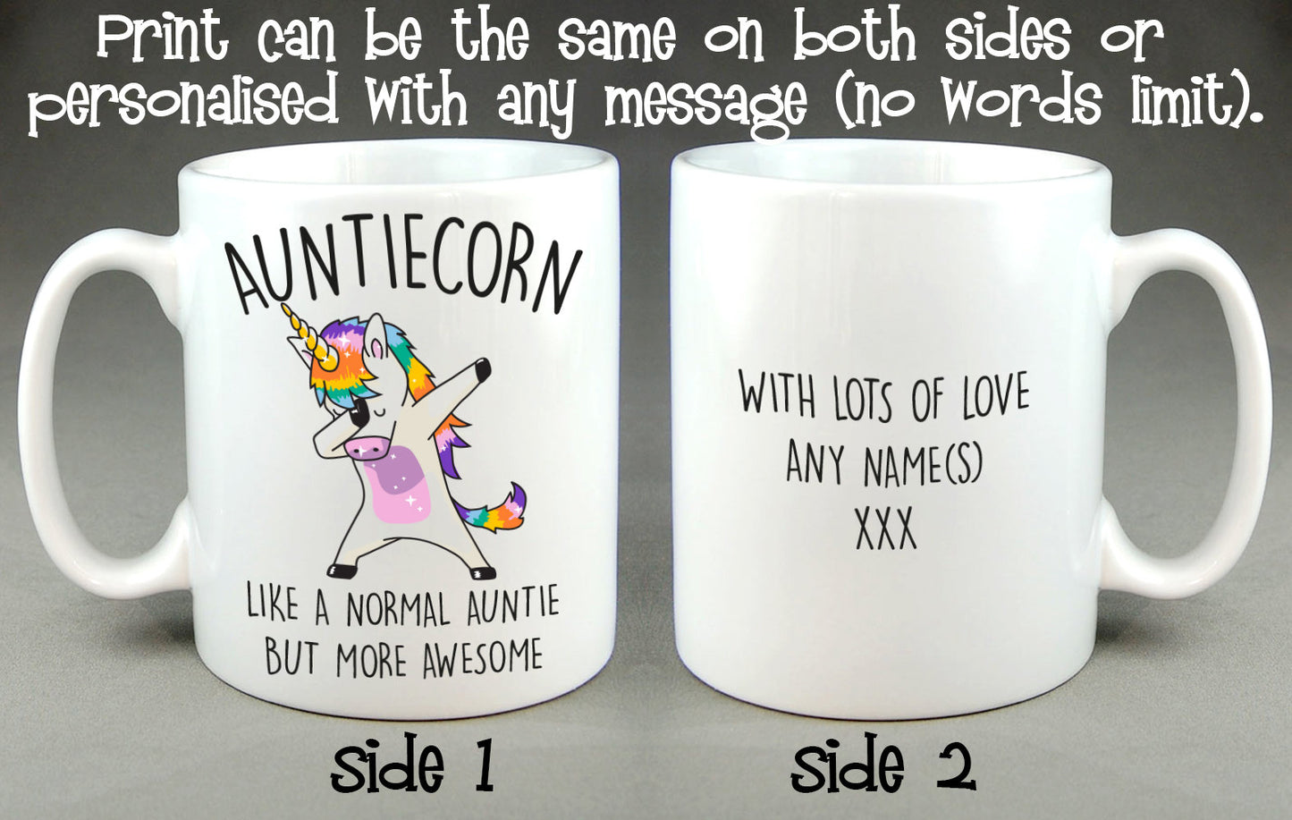 Auntiecorn Mug - Awesome, Cool, Funny, Unicorn Cup Gift for Auntie, Aunty, Aunt