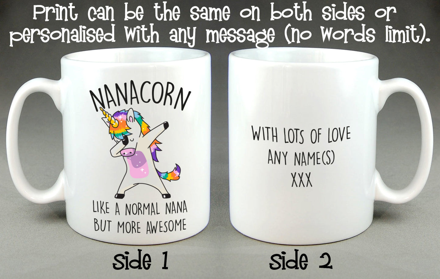 Nanacorn Mug - Awesome Mother's Day Gift, Cool, Funny, Unicorn Cup for Nana
