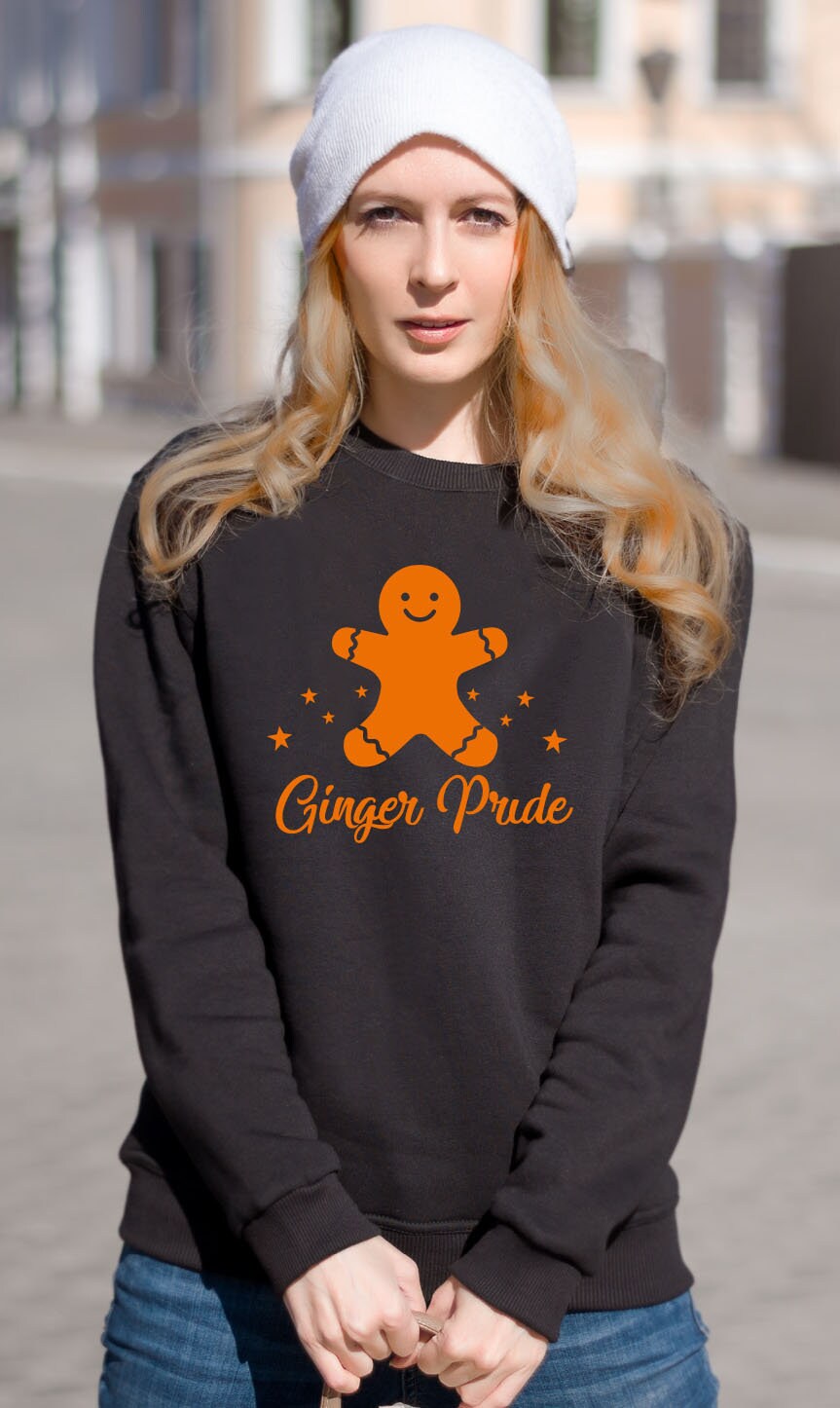 Gingergbread Man Ginger Pride Sweatshirt JH030 Funny Christmas Jumper Sweater Self Isolation Lockdown