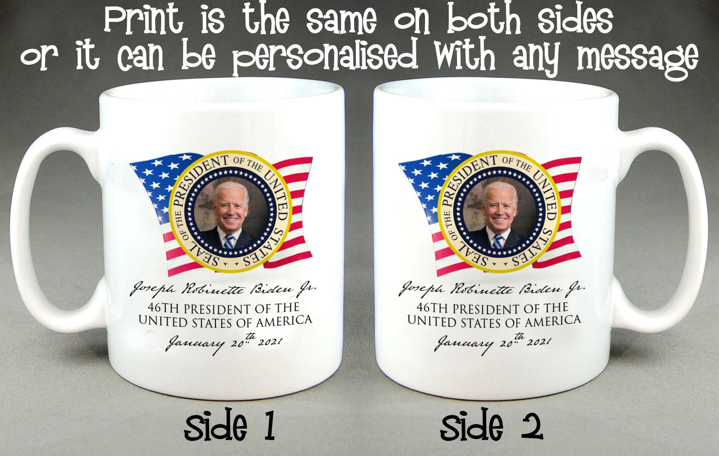46th President Joe Biden Commemorative Inauguration Mug January 2021 Coffee Cup