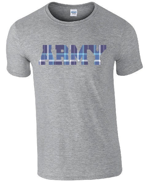 Tartan Army Scotland 2021 T-Shirt | Euro Scottish Tartan Print Tshirt | Tartan Tee