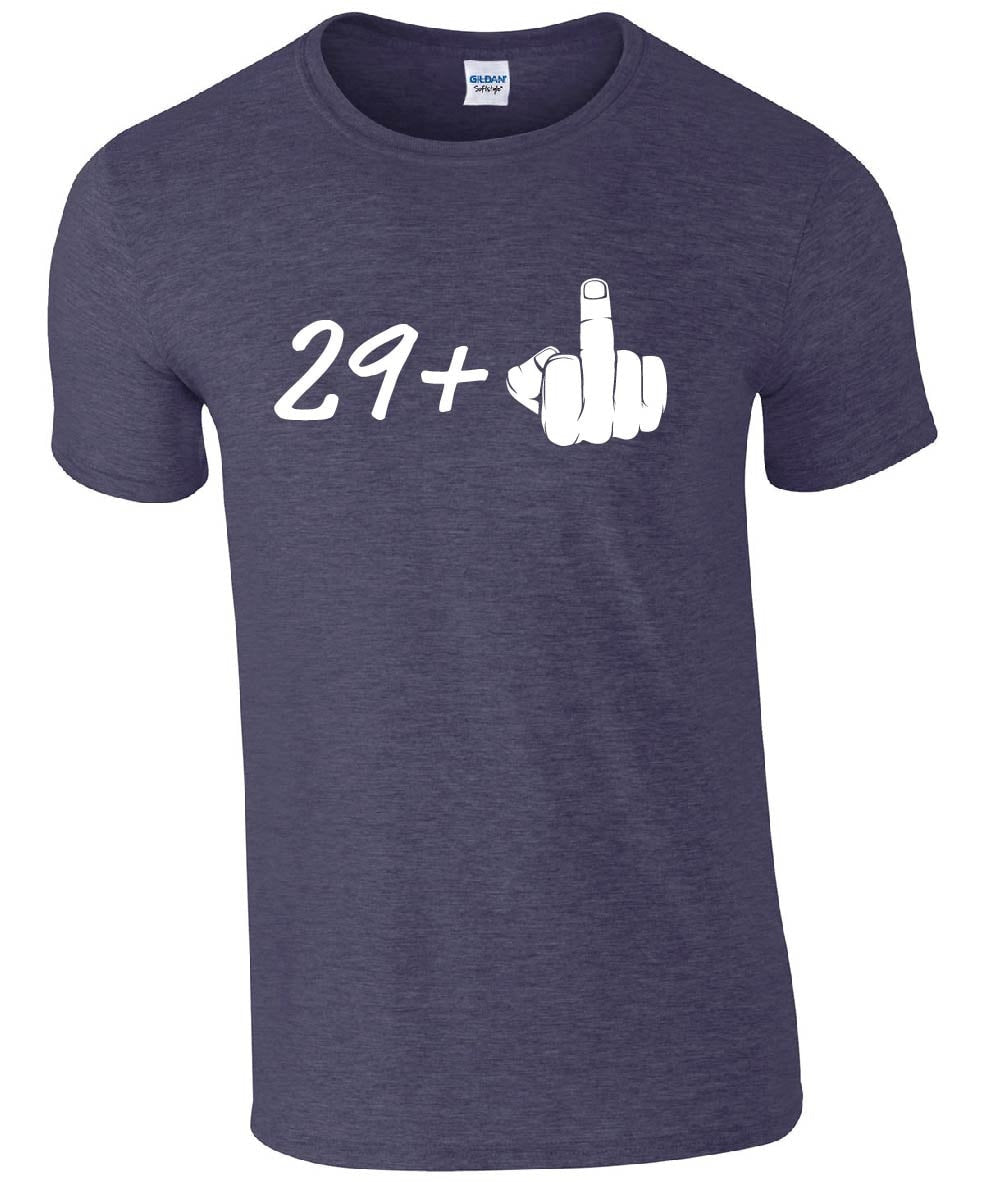 29+1 (middle finger) 30th Birthday T-Shirt | Rude 30th Tshirt | Tee