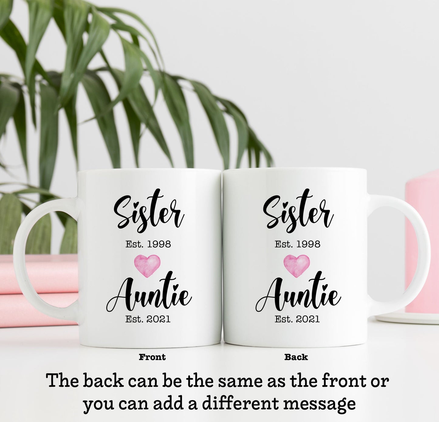 Personalised Sister / Auntie Mug B | Established | Pregnancy Announcement | Surprise Gift for Aunt