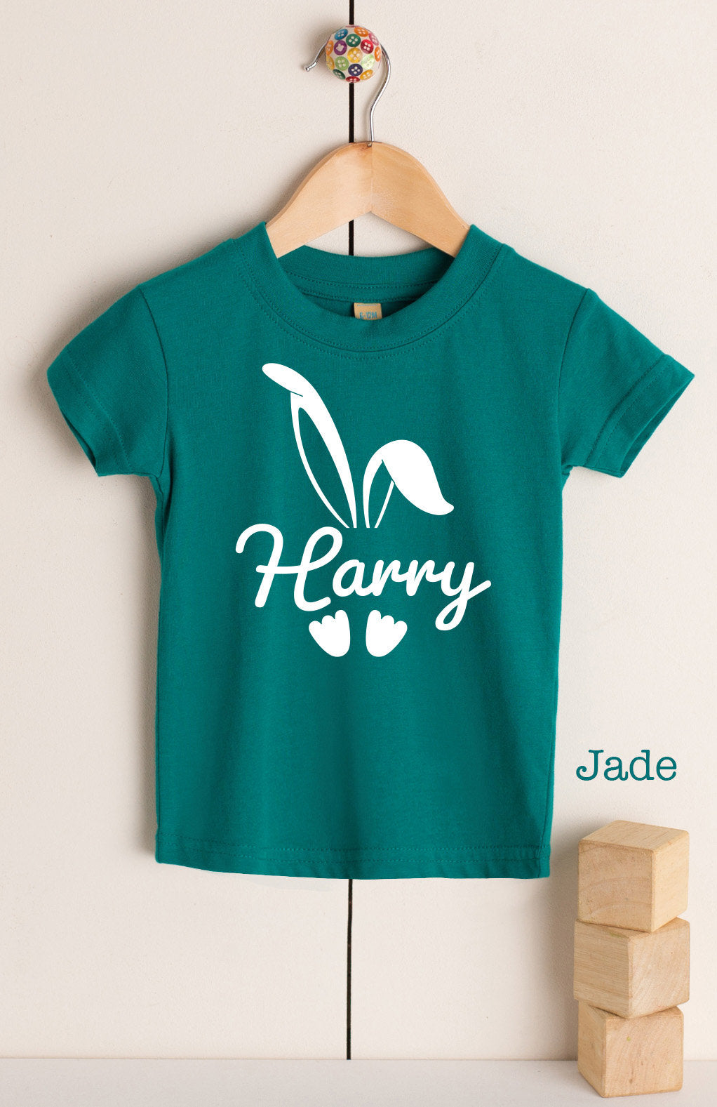 Easter Bunny with Any Name - Babies/Toddlers Personalised T-Shirt - LW020 Funny Kids Customised Tee