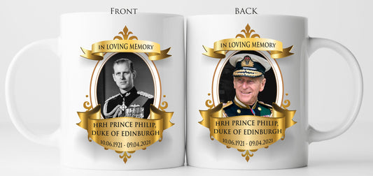 HRH Prince Philip, Duke of Edinburgh Mug C | Commemorative Tribute| Royal Mug