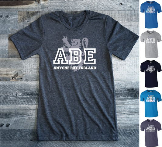 ABE Anyone But England Lion Rampant T-Shirt | Sarcastic Scottish Scotland Football Tee TShirt
