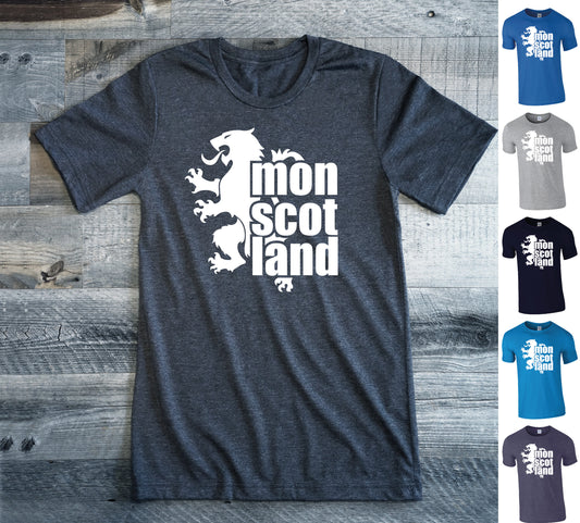 Mon Scotland Lion Rampant T-Shirt | Sarcastic Scottish Scotland Football Tee TShirt