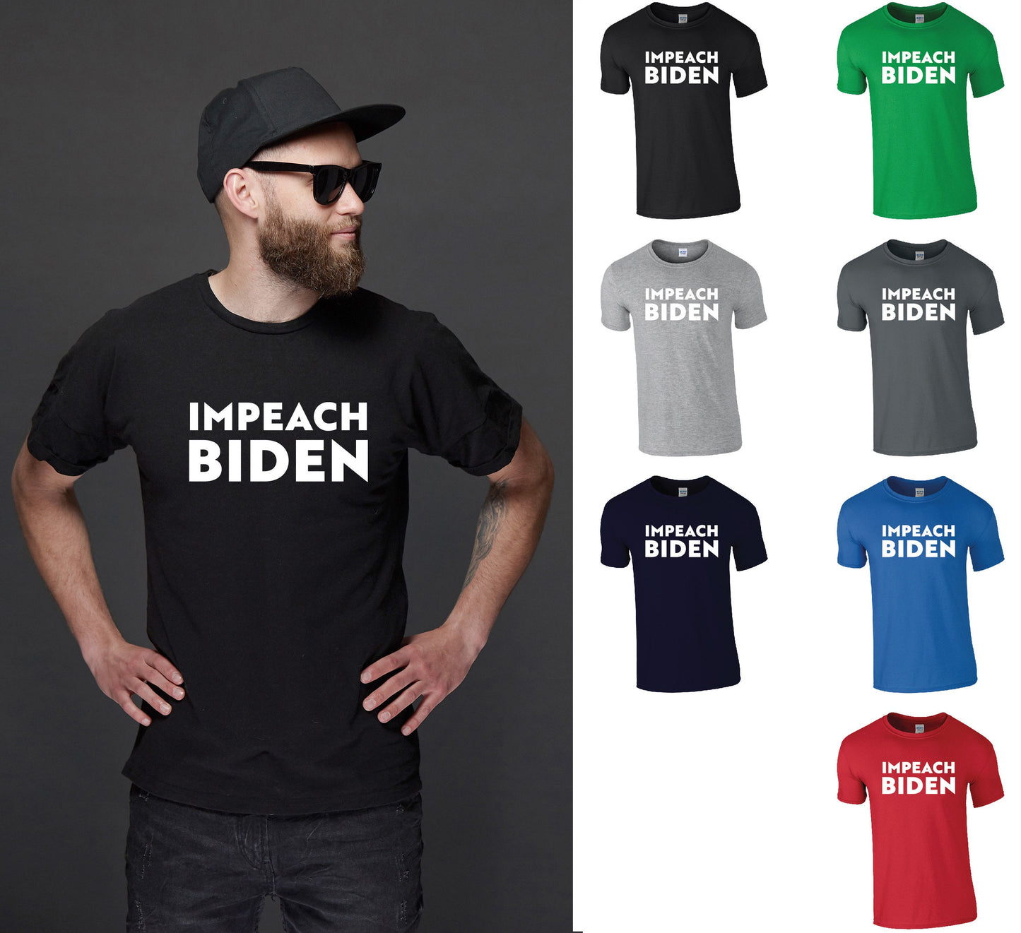 Impeach Biden T-Shirt | Anti Joe Biden tshirt | USA America Slogan
