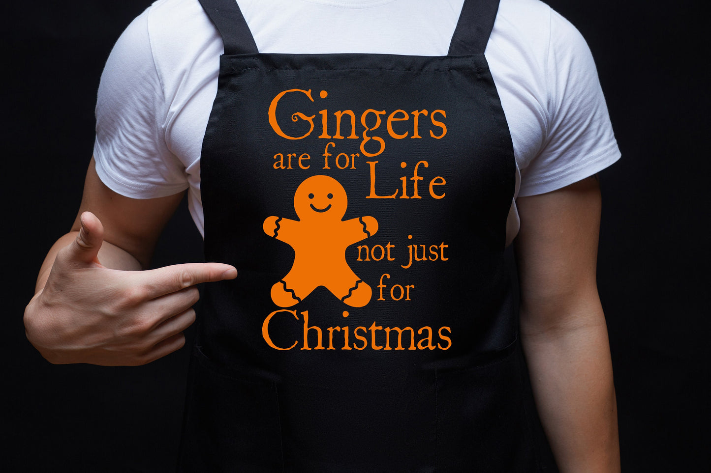 Gingers Are for Life Organic Cotton Apron PR102 Funny Not Just for Christmas Dinner Apron