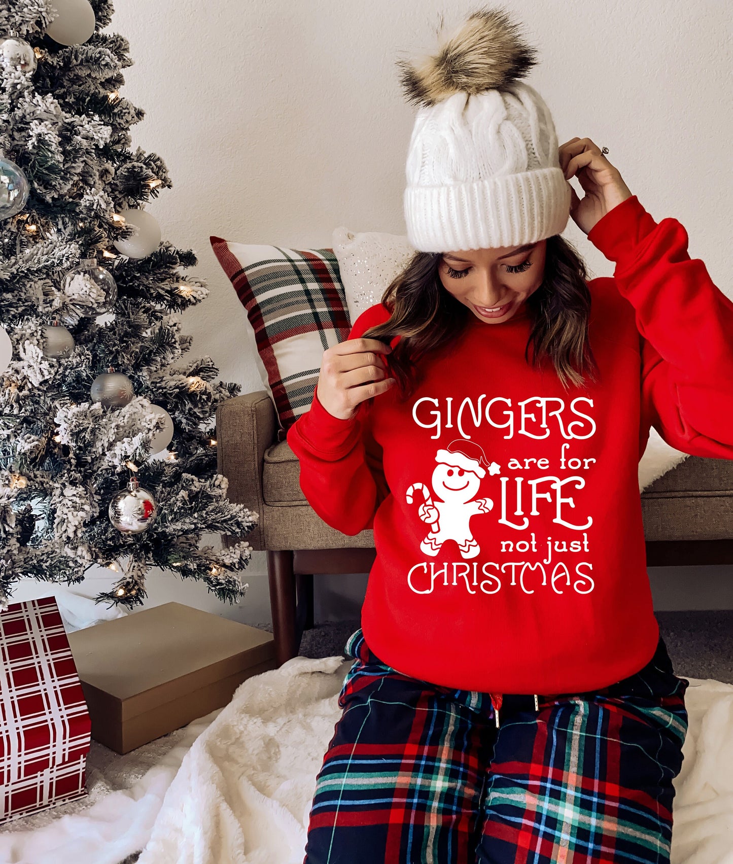 Gingers Are for Life Not Just Christmas B JH030 Sweatshirt Funny Christmas Jumper Red or Black | Gift for Redhead