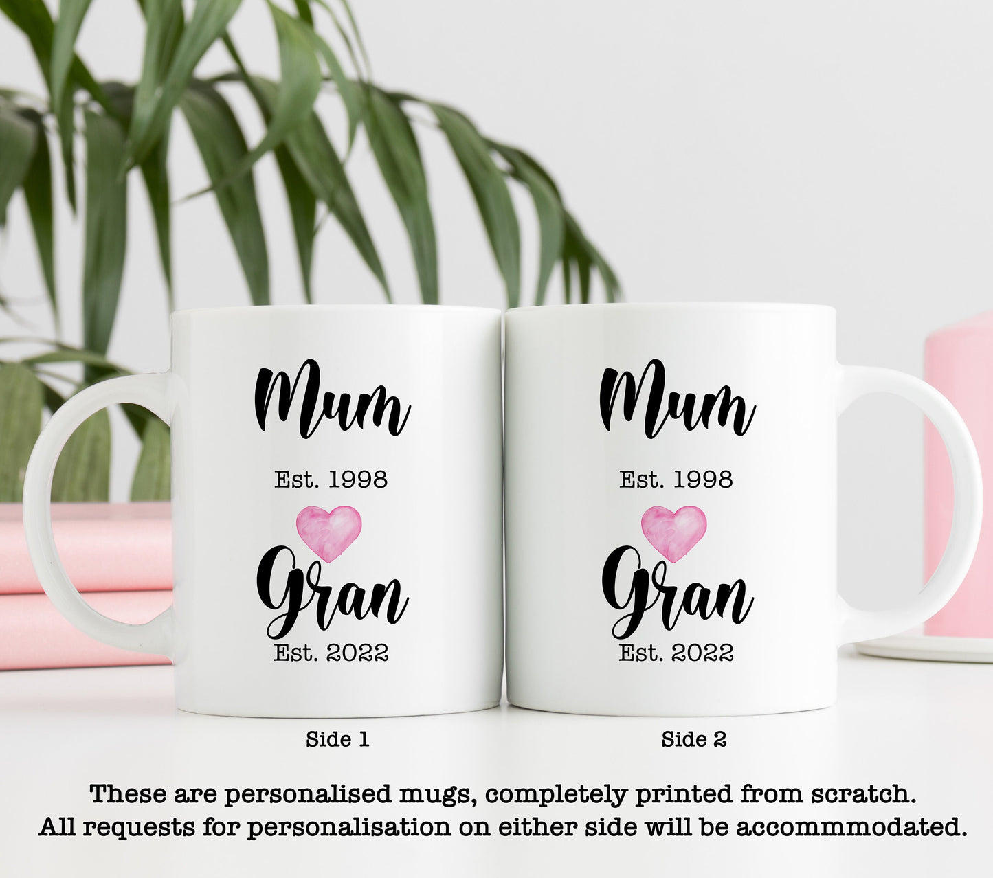 Mum / Gran Established Mug | Personalised Mother's Day Christmas Gift Mug | Cup | Gran | Nana | Grandmother
