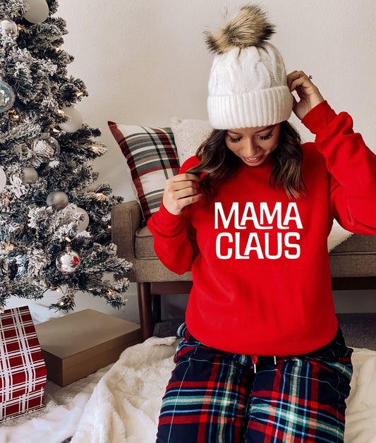 Mama Claus Christmas Sweatshirt JH030 Funny Christmas Jumper Sweater Mum Mummy Xmas Santa