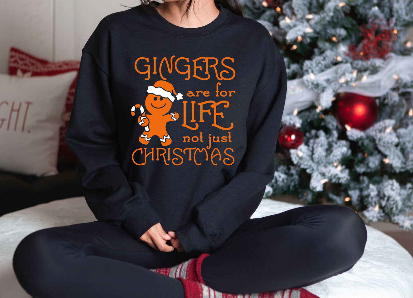 Gingers Are for Life Not Just Christmas B JH030 Sweatshirt Funny Christmas Jumper Red or Black | Gift for Redhead