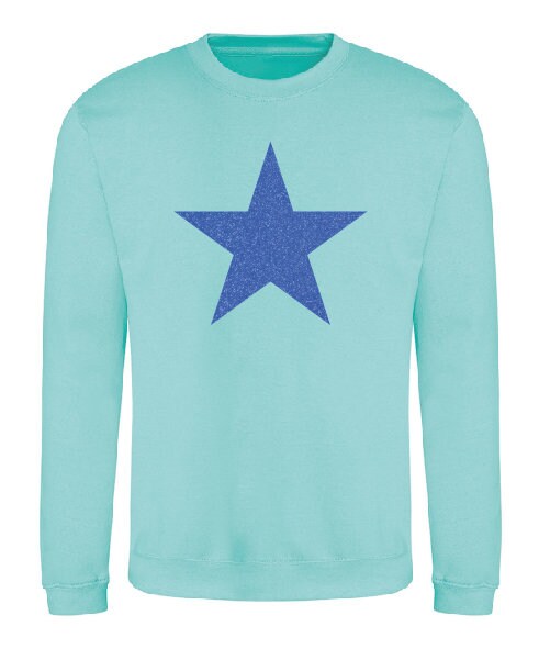 Glitter Star Sweatshirt JH030 Pastel Colours Jumper Pastel Colours Sweater