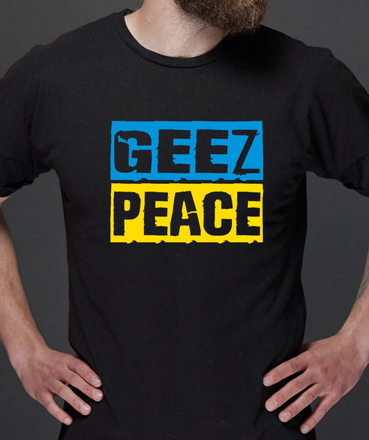 Geez Peace Ukraine T-Shirt | Scottish Slang | Anti Putin Tee | Ukrainian flag | Protest Peace | F**k Putin | Charity tshirt