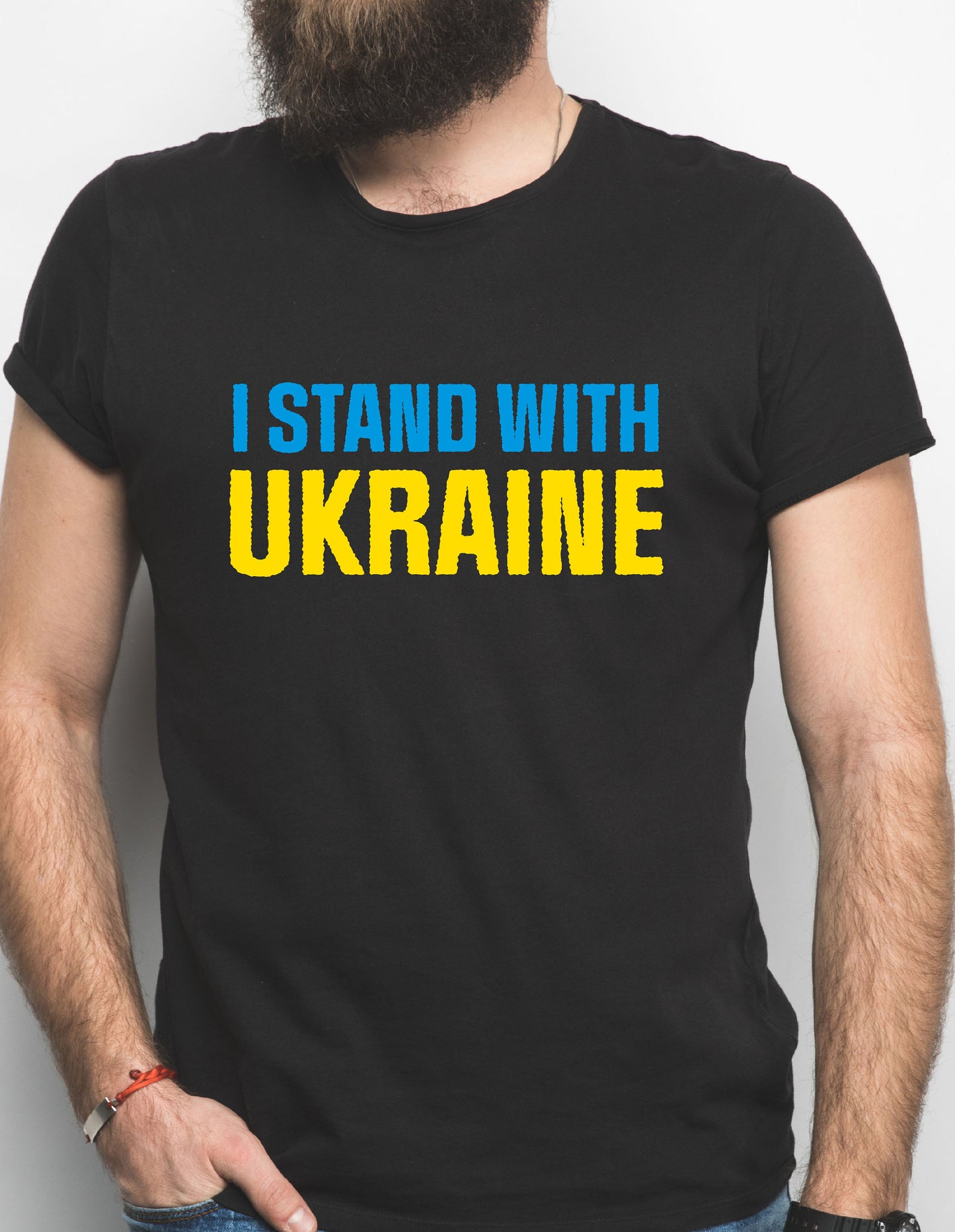 I Stand with Ukraine B T-Shirt | Anti Putin Tee | Ukrainian flag | Protest Peace | F**k Putin | Fist | Charity tshirt