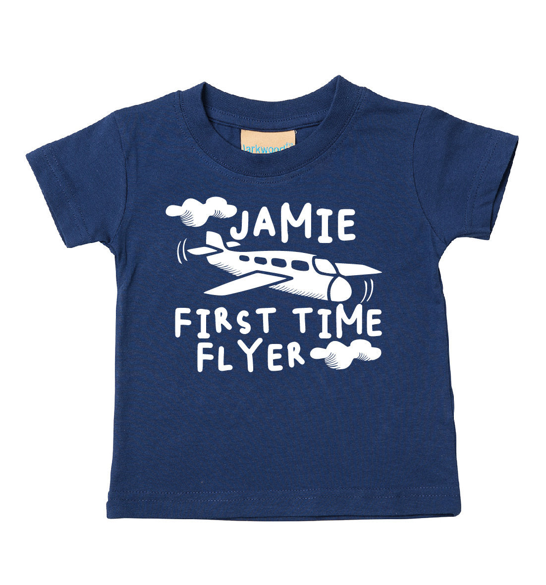 Kids Personalised First Time Flyer T-Shirt - Any Name Children's Holiday Vacation Tee