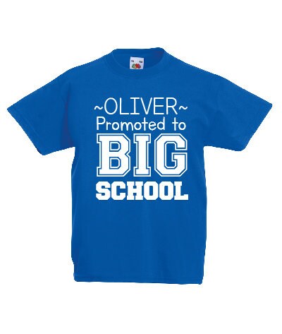 Personalised Kids Promoted to Big School T-Shirt - Any Name | Customised Children's Tee | Back to School