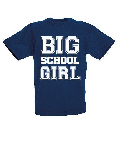 Kids Big School Girl T-Shirt | Children's Tee | Back to School | First Day | 1st Day