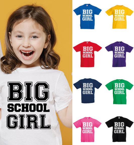 Kids Big School Girl T-Shirt | Children's Tee | Back to School | First Day | 1st Day