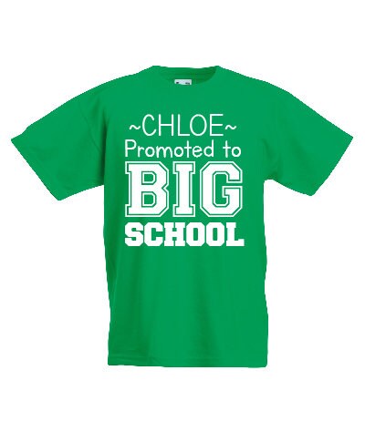 Personalised Kids Promoted to Big School T-Shirt - Any Name | Customised Children's Tee | Back to School