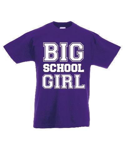 Kids Big School Girl T-Shirt | Children's Tee | Back to School | First Day | 1st Day