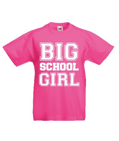Kids Big School Girl T-Shirt | Children's Tee | Back to School | First Day | 1st Day