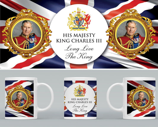 His Majesty King Charles III - Tribute Commemorative Mug B God Save The King UK Britain Queen Elizabeth