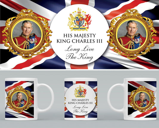 His Majesty King Charles III - Tribute Commemorative Mug B God Save The King UK Britain Queen Elizabeth