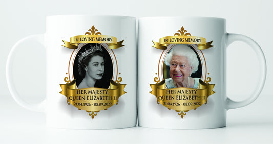 In Loving Memory Her Majesty Queen Elizabeth II - Tribute Commemorative Mug G UK Britain