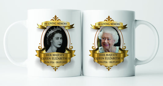 In Loving Memory Her Majesty Queen Elizabeth II - Tribute Commemorative Mug G UK Britain
