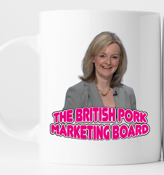 Liz Truss British Pork Marketing Board Mug | Can be Personalised | Funny Tory Parody Mug