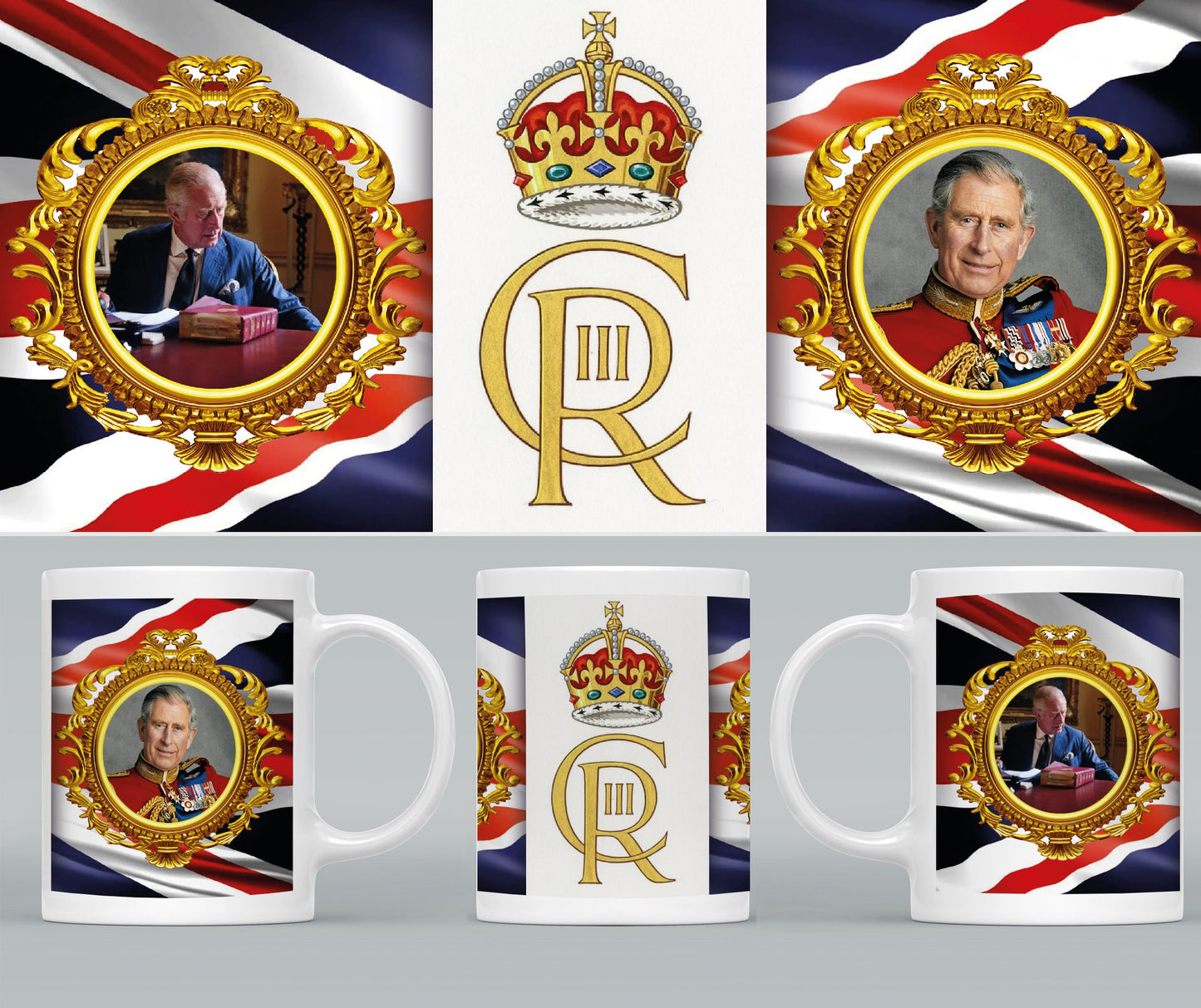 His Majesty King Charles III - Tribute Commemorative Mug D God Save The King UK Britain Queen Elizabeth