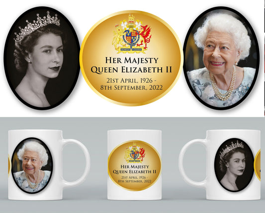 Her Majesty Queen Elizabeth II - Tribute Commemorative Mug C UK Britain Death