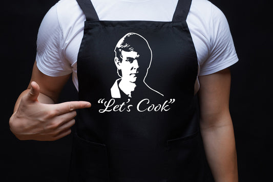 Jeffrey Dahmer Let's Cook Cotton Apron PR150 Funny Halloween Christmas Dinner Cooking