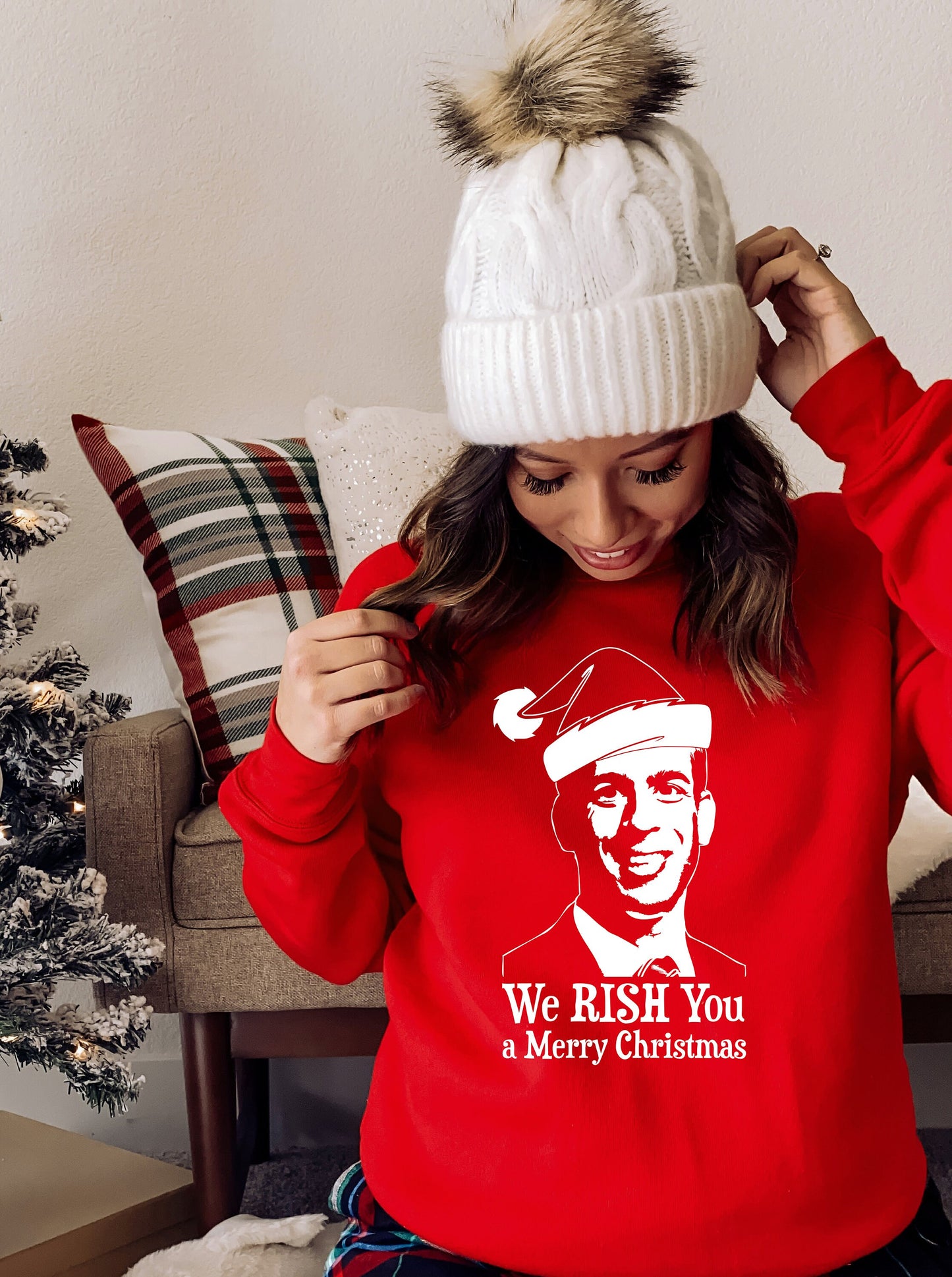 We Rish You a Merry Christmas Sweatshirt RX301 - Rishi Sunak Christmas Jumper | Tory Christmas Sweater
