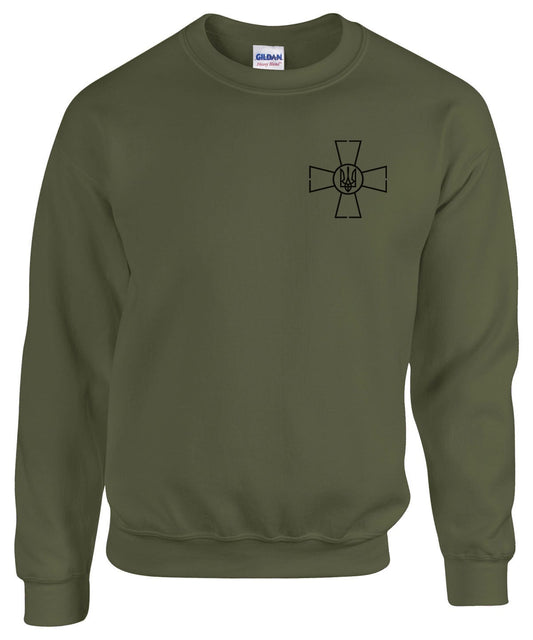 Zelensky Sweater Ukraine Military Emblem Sweatshirt Jumper GD056 | Anti-Putin