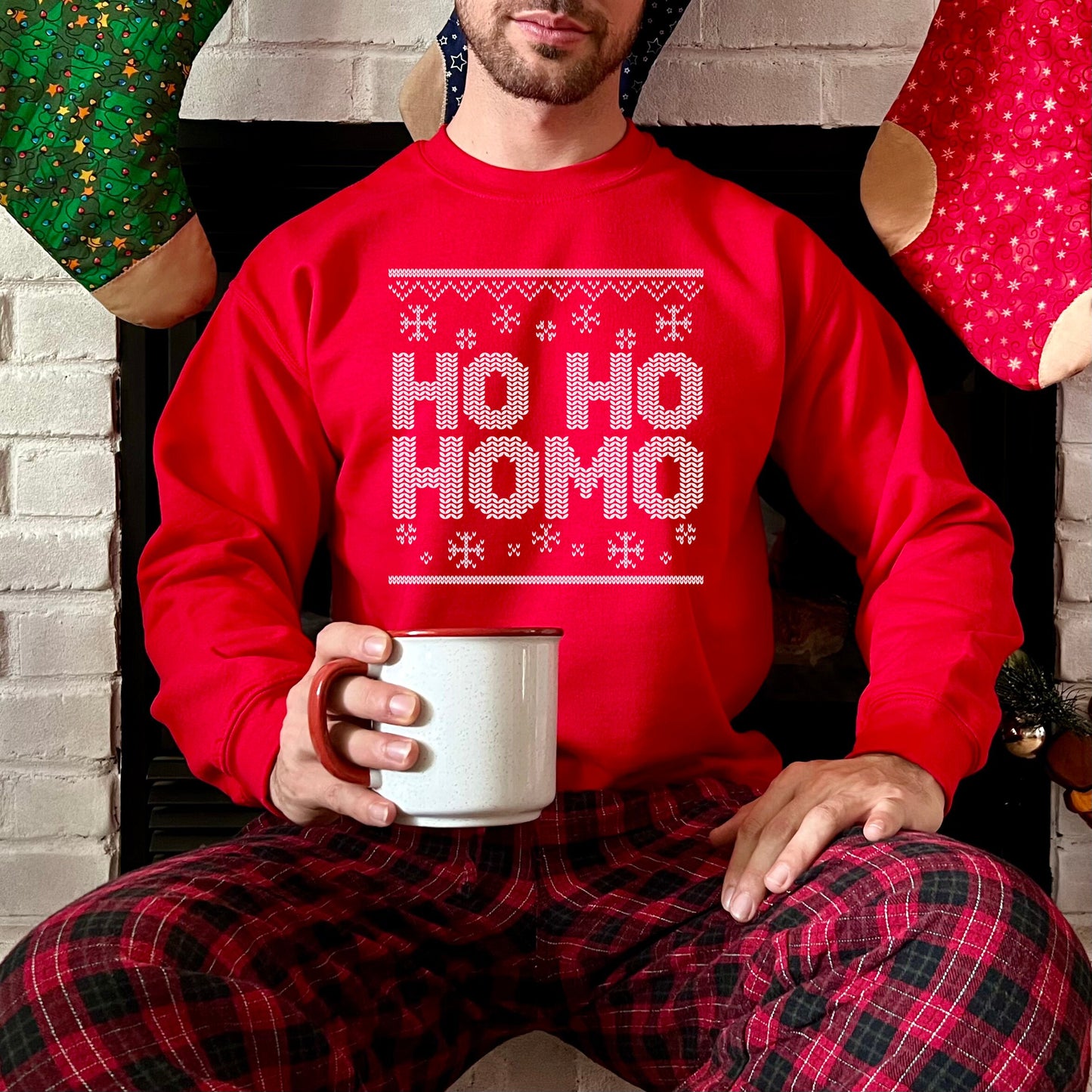Ho Ho HOMO Christmas Sweatshirt JH030 Funny Xmas Jumper Sweater LGBTQ