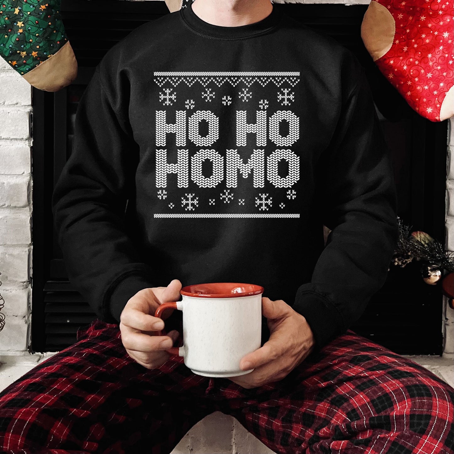 Ho Ho HOMO Christmas Sweatshirt JH030 Funny Xmas Jumper Sweater LGBTQ