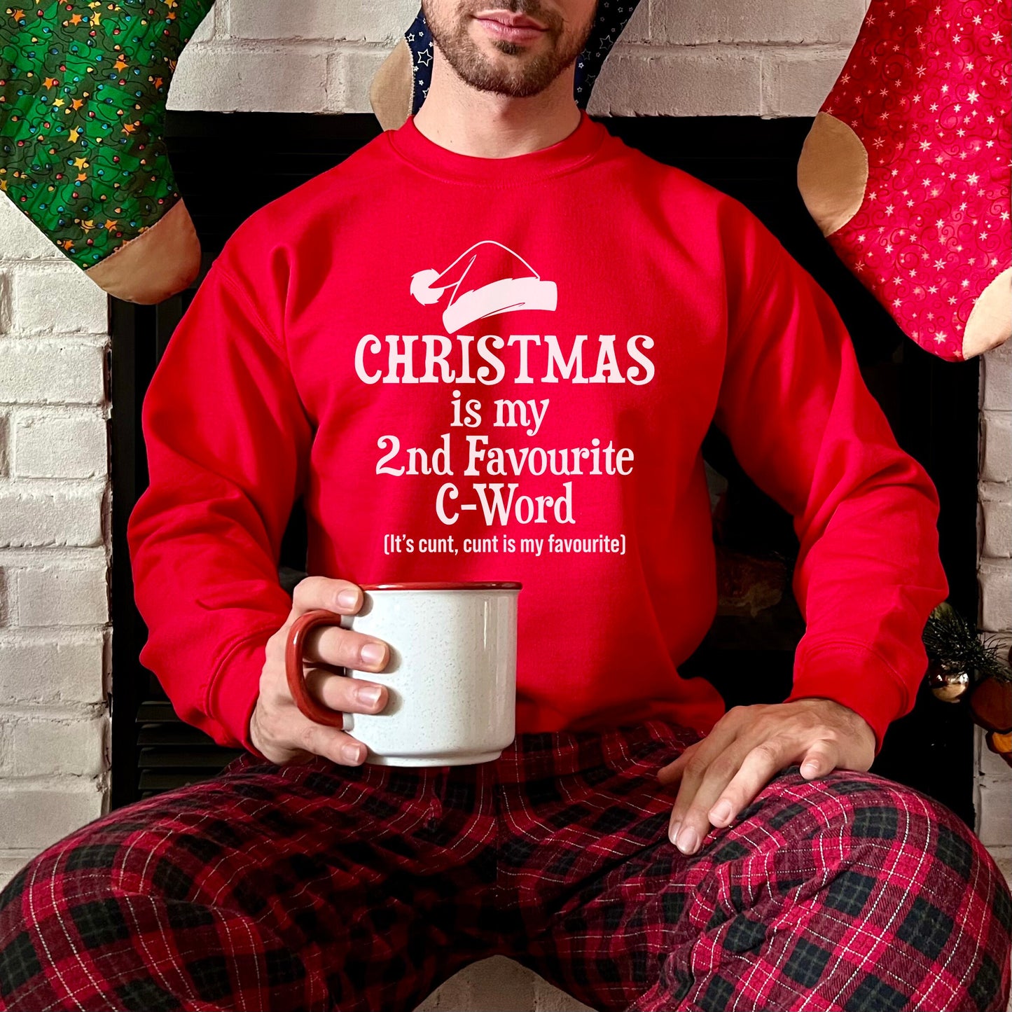 Christmas is my 2nd favourite C-Word JH030 Funny Rude and Offensive Christmas Jumper Sweater