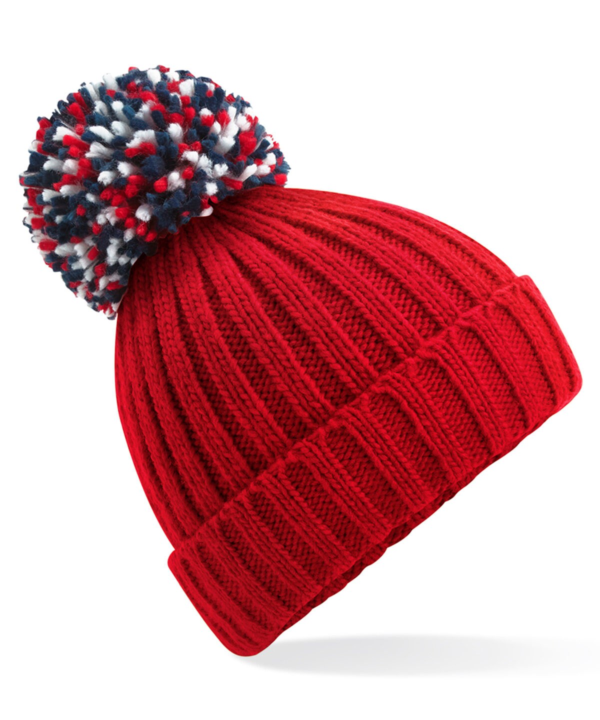 Hygge Pom Pom Beanie BC390 | Warm Winter Beanie Hat | Stylish Scandi Woolly Hat | Big Pom Pom Beanie