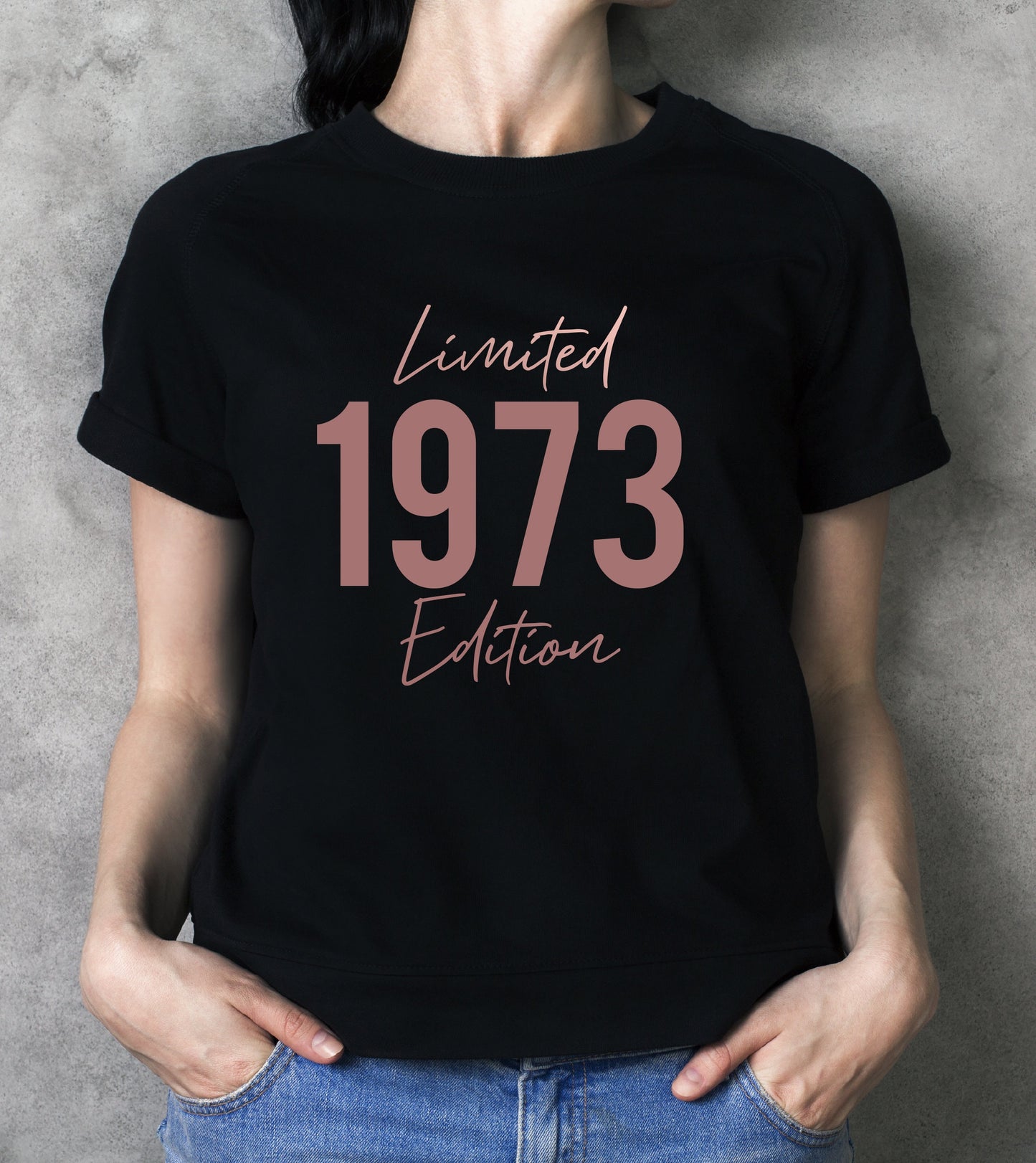 50th Birthday Limited Edition 1973 T-Shirt - ROSE GOLD | 50th Birthday Gift | 50th Tee