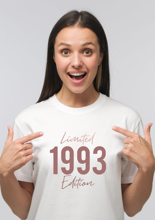 30th Birthday Limited Edition 1993 T-Shirt - ROSE GOLD | 30th Birthday Gift | 30th Tee