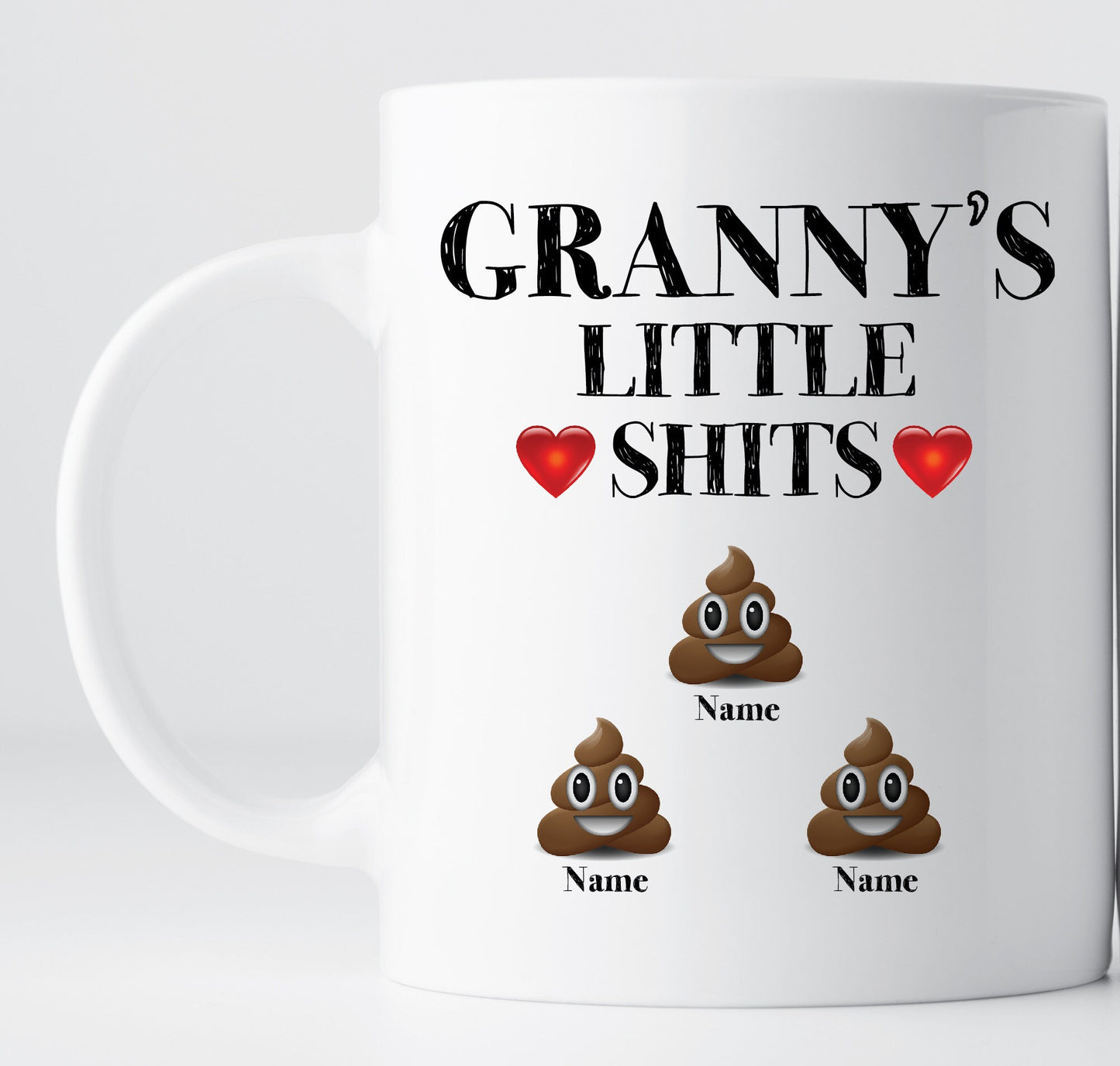 Granny's Little Shits Mug, Funny Personalised Mug For Gran, Customised Mother's Day Gift, Personalised Granny Mug, Funny Gift For Granny