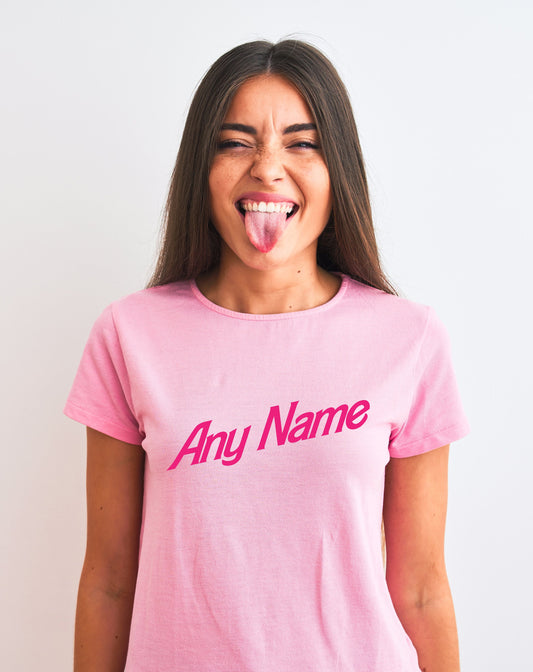 PINK personalised Tshirt with any name or slogan | Pink Tee | Pink Clothes | Customised Tee